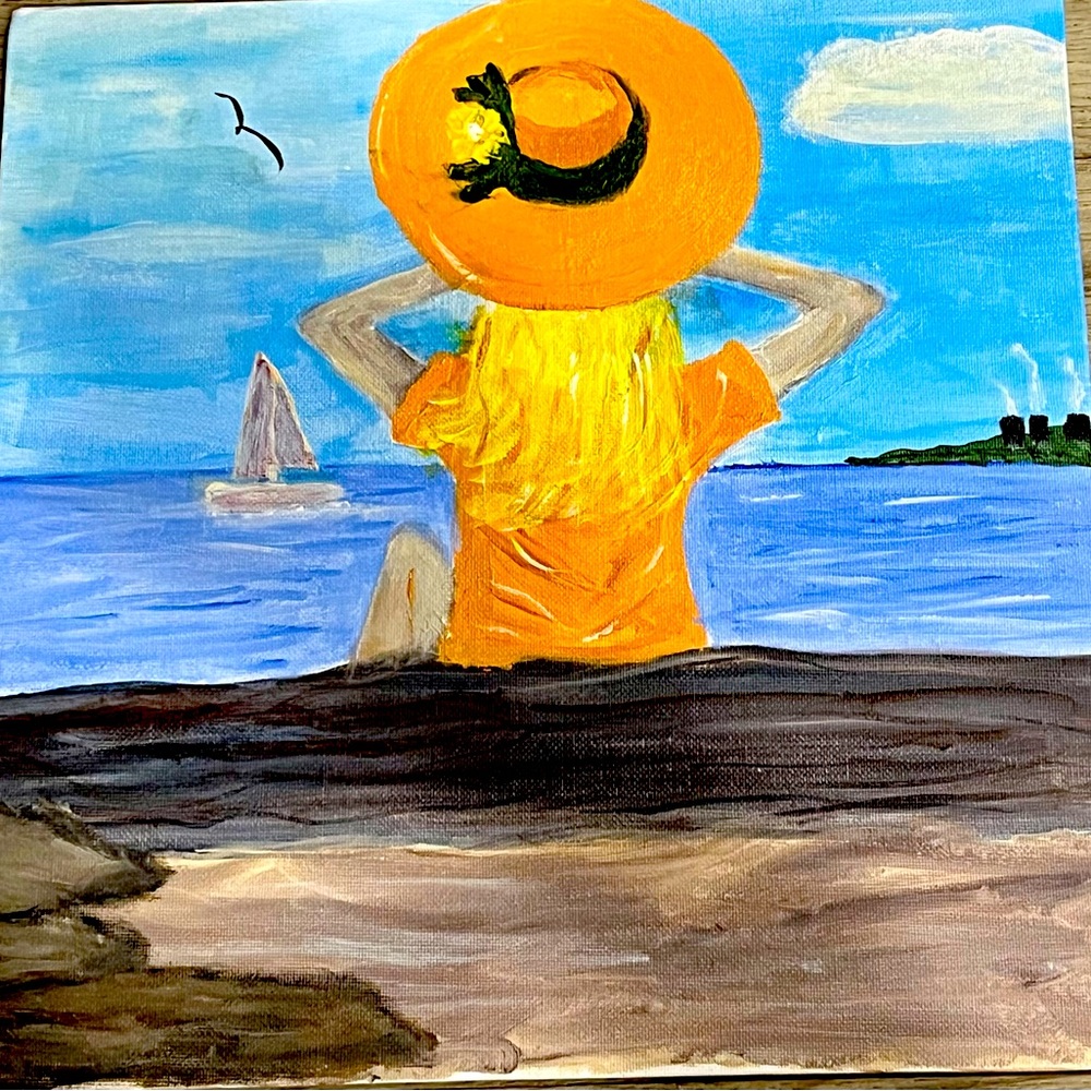 “Little Diana” is an signed Original Acrylic Painting on 12 x 12” Canvas Board.